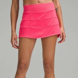 Lululemon Pace Rival Mid-Rise Skirt Lip Gloss Pink Womens 4 Tennis Athleisure